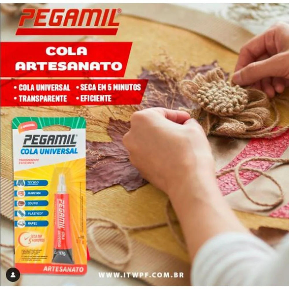 Cola Para Artesanato Universal 17G Blister Pegamil (Cx.c/12) - imagem 4