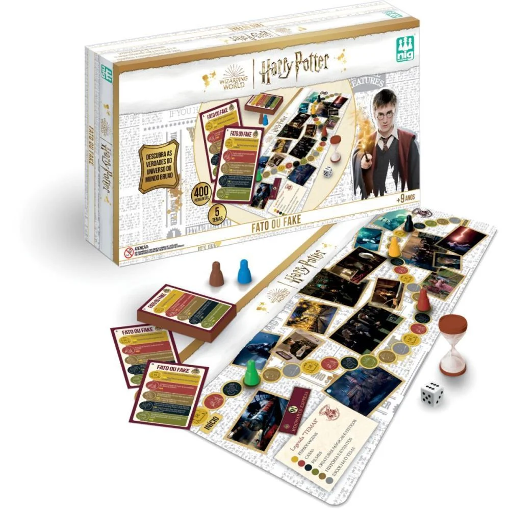 Jogo De Tabuleiro Harry Potter Fato Ou Fake? Nig Brinquedos - imagem 3