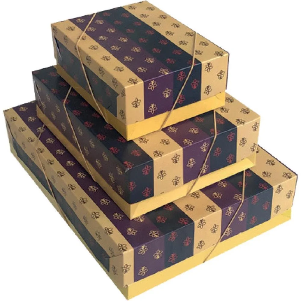 Caixa Para Presente Com Tampa Md 19X26X7,5 Elast. Estampad Cristina (Pct.c/16) - imagem 3