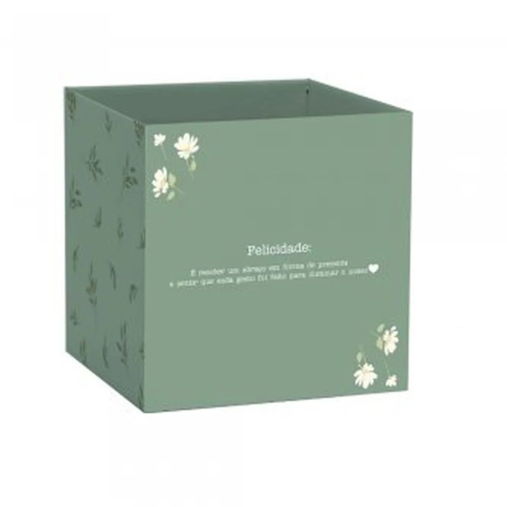 Cachepot Paper Decorado Pote 15 Daisy Quadrado 15X15X1 Xingo Embalagens (Pct.c/10) - imagem 2