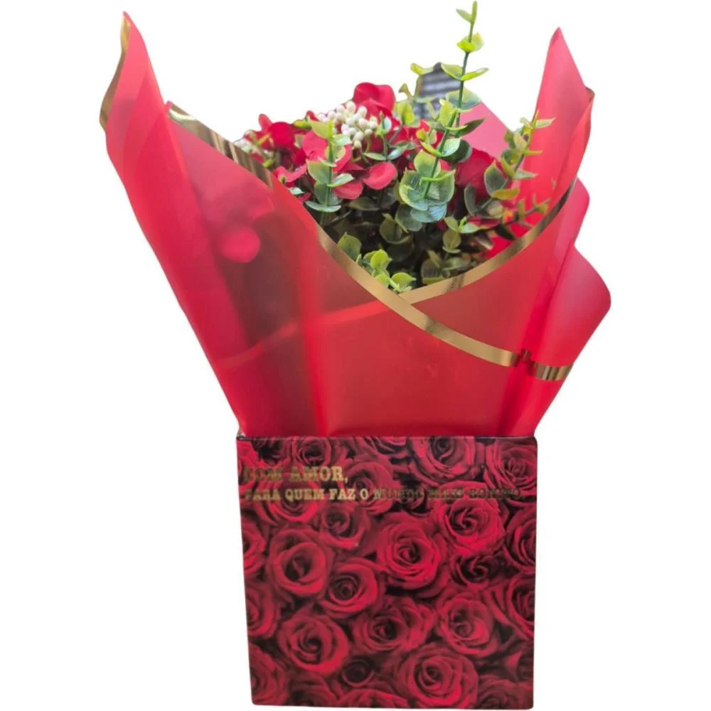 Cachepot Paper Decorado Pote 15 Scarlet Quadrado Xingo Embalagens (Pct.c/10) - imagem 4