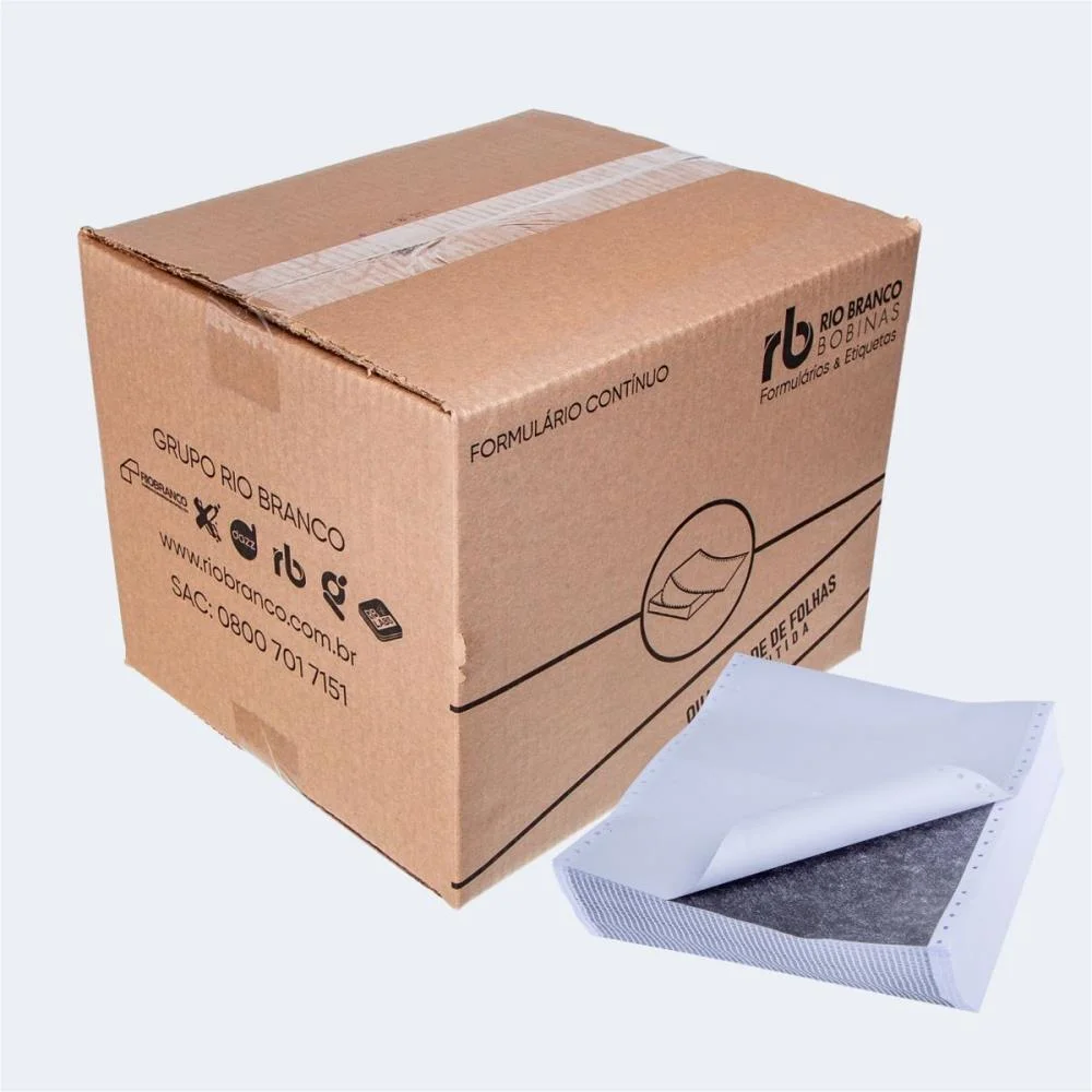 Formulario Continuo Branco 2 Vias 80 Colunas 50G C/Carbon Rio Branco Bobinas (Cx.c/1500) - imagem 3