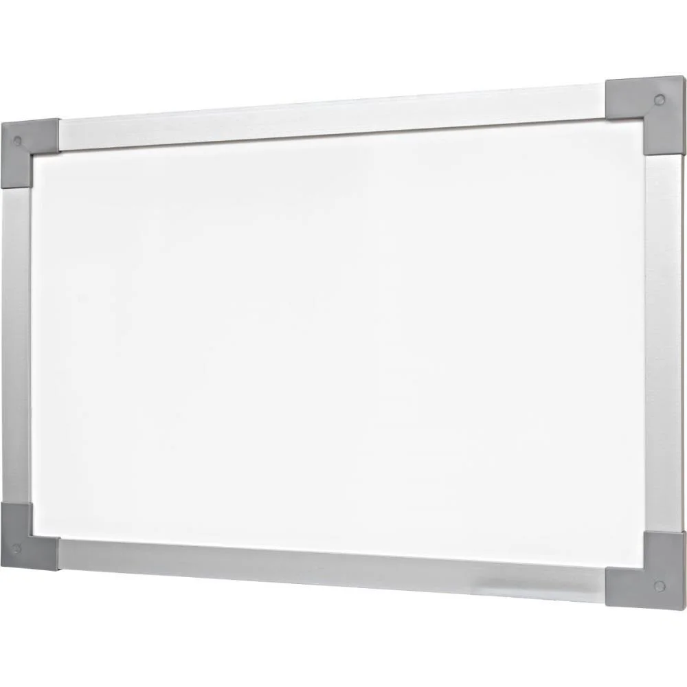 Quadro Branco Moldura Madeira 200X120Cm Soft Prime Prata Stalo - imagem 2