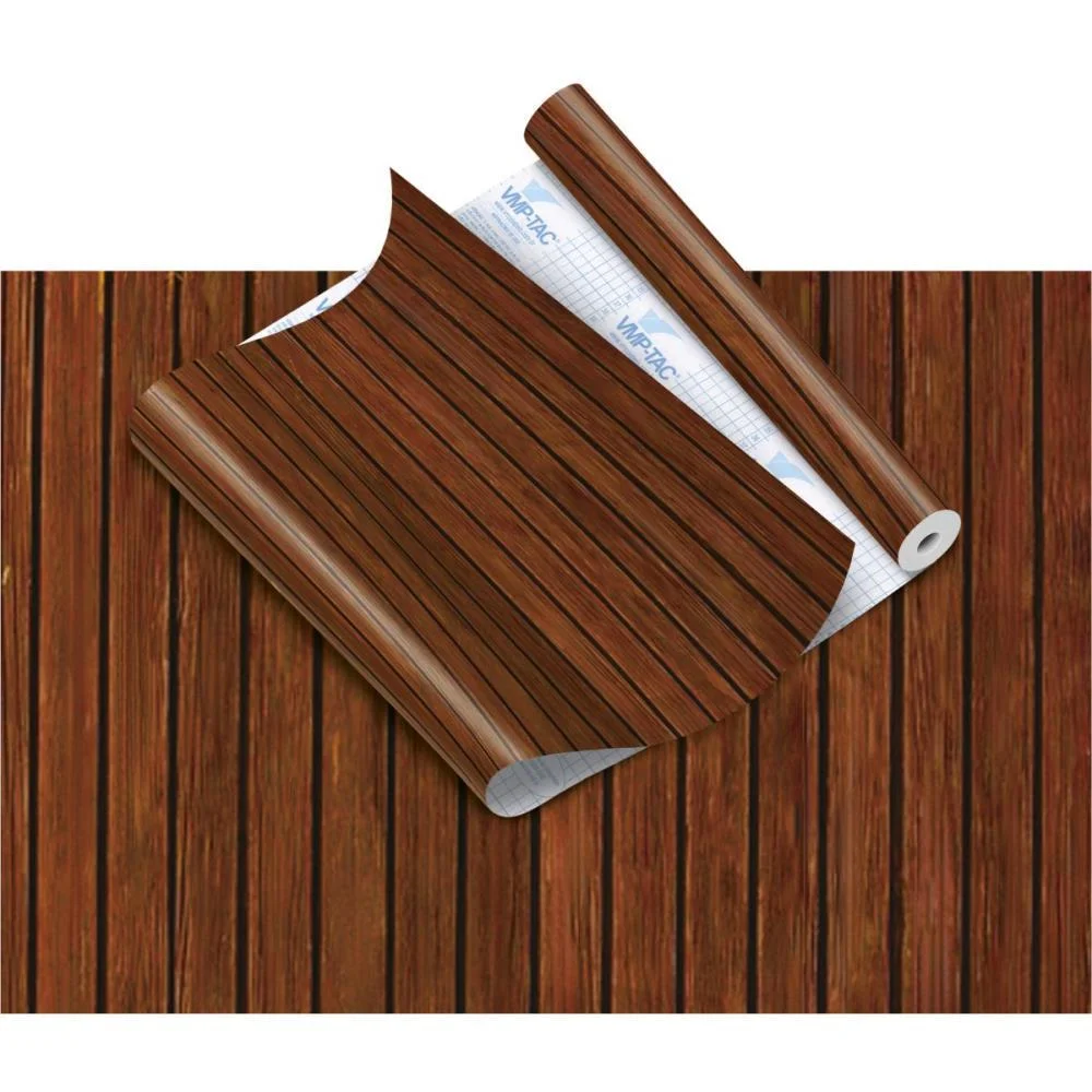 Plastico Adesivo 45Cmx10M Madeira Ripado V.m.p. (Rolo) - imagem 3