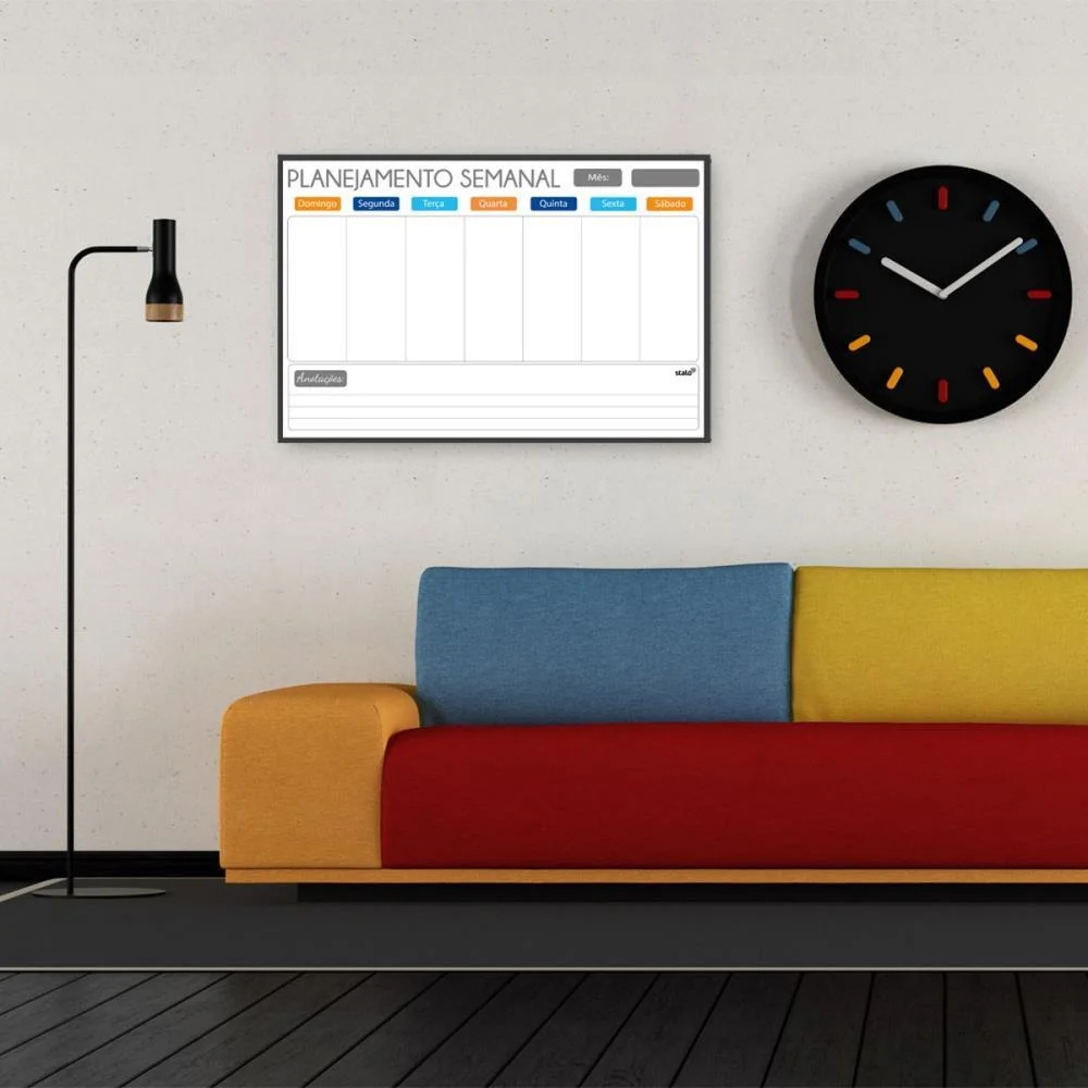 Quadro Planner Semanal Light Fit 090X060Cm Stalo (Pct.c/02) - imagem 5