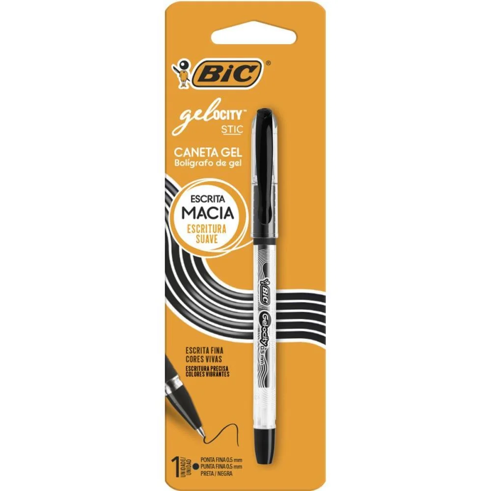 Caneta Gel Bic Gelocity Preta Bic (Blister) - imagem 3