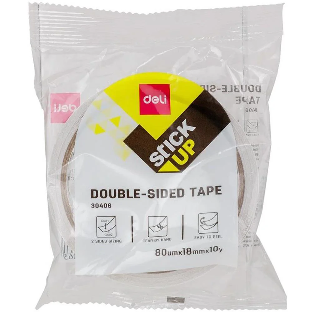 Fita Dupla Face Double Sided Tape 18Mmx9,114M Deli - imagem 4