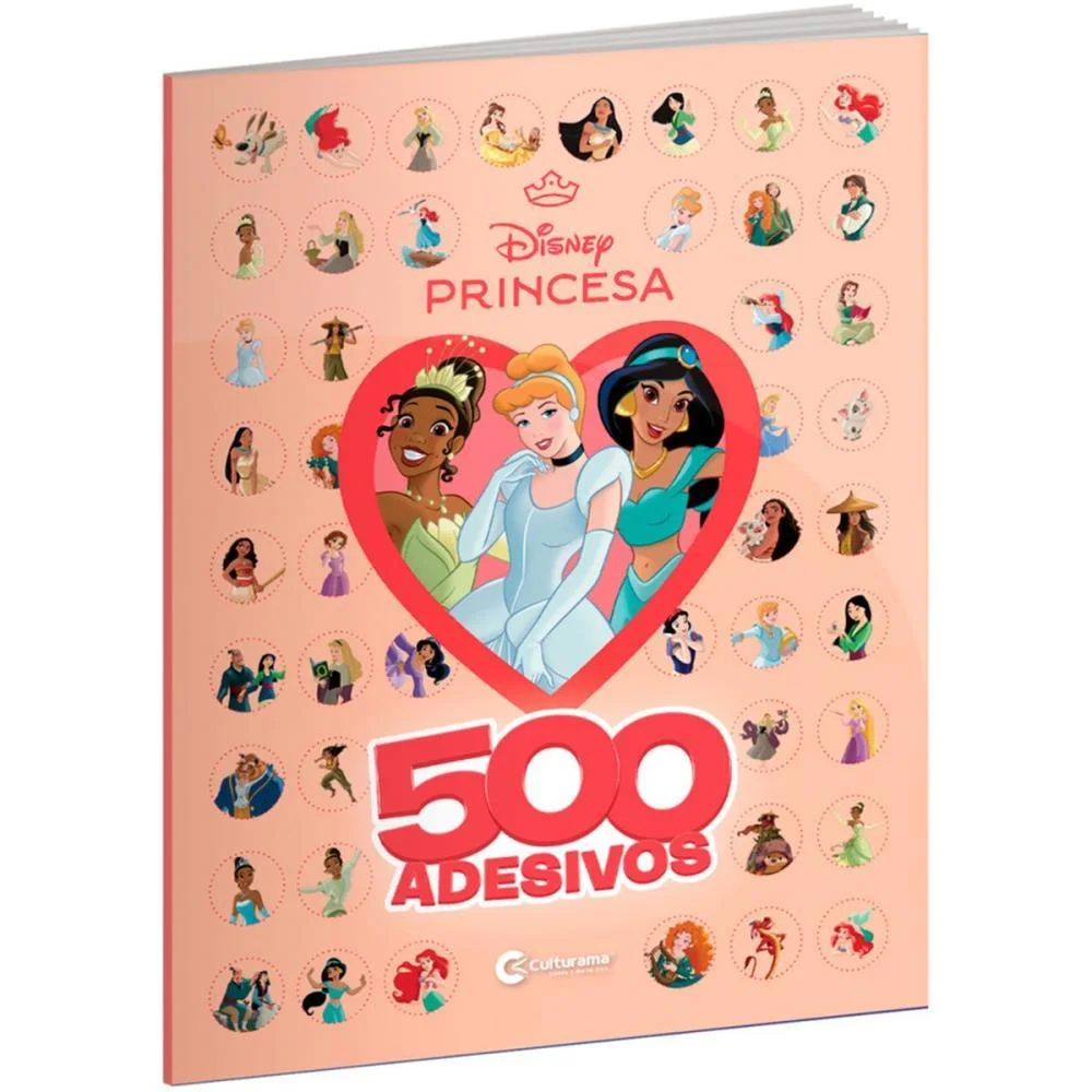 Livro Com Adesivos Princesas 40P C/500 Adesivos Culturama - imagem 3