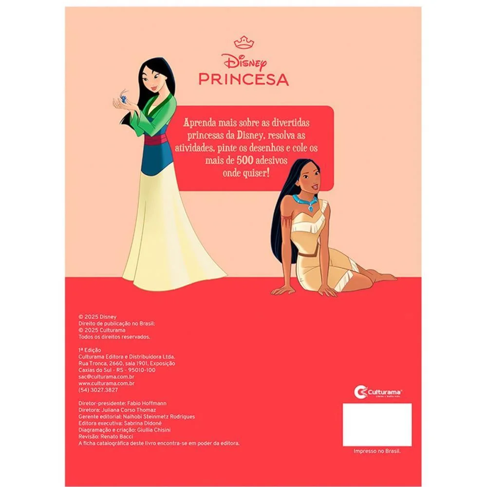 Livro Com Adesivos Princesas 40P C/500 Adesivos Culturama - imagem 7