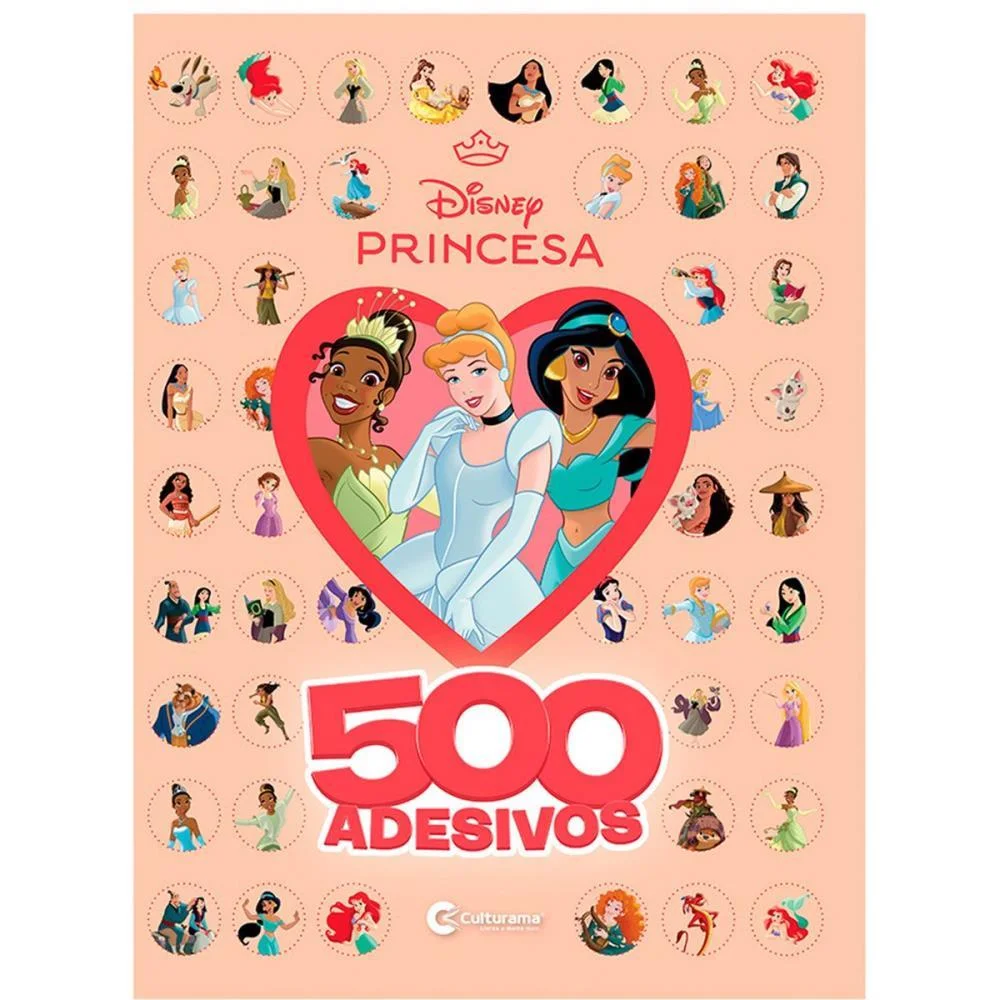 Livro Com Adesivos Princesas 40P C/500 Adesivos Culturama - imagem 8