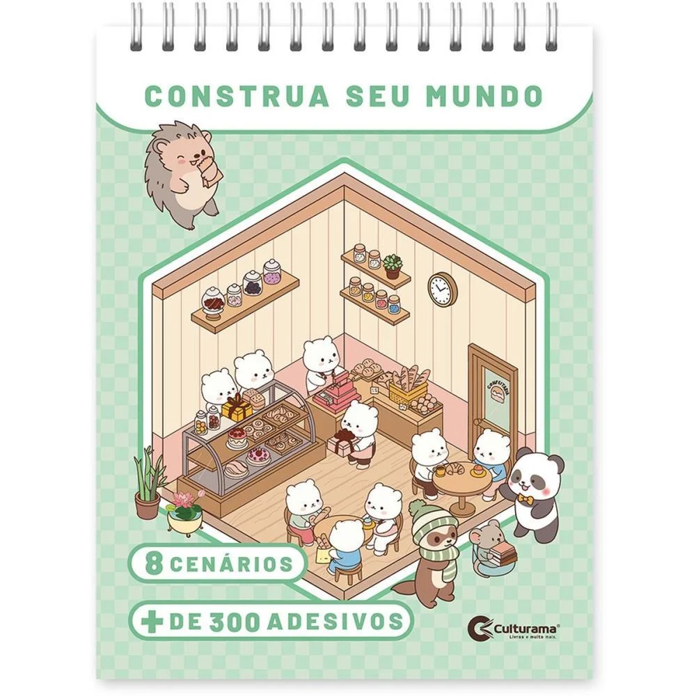 Livro Com Adesivos Cenario Construa Seu Mundo Culturama - imagem 2
