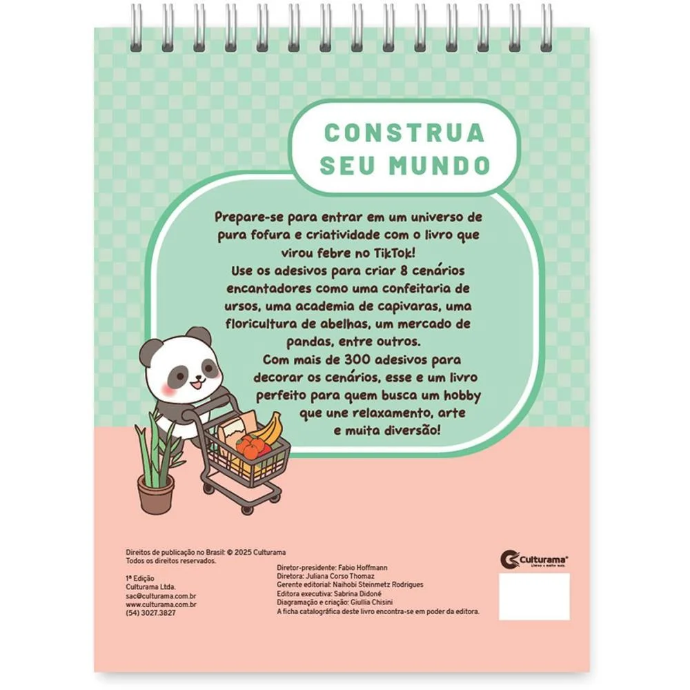 Livro Com Adesivos Cenario Construa Seu Mundo Culturama - imagem 11