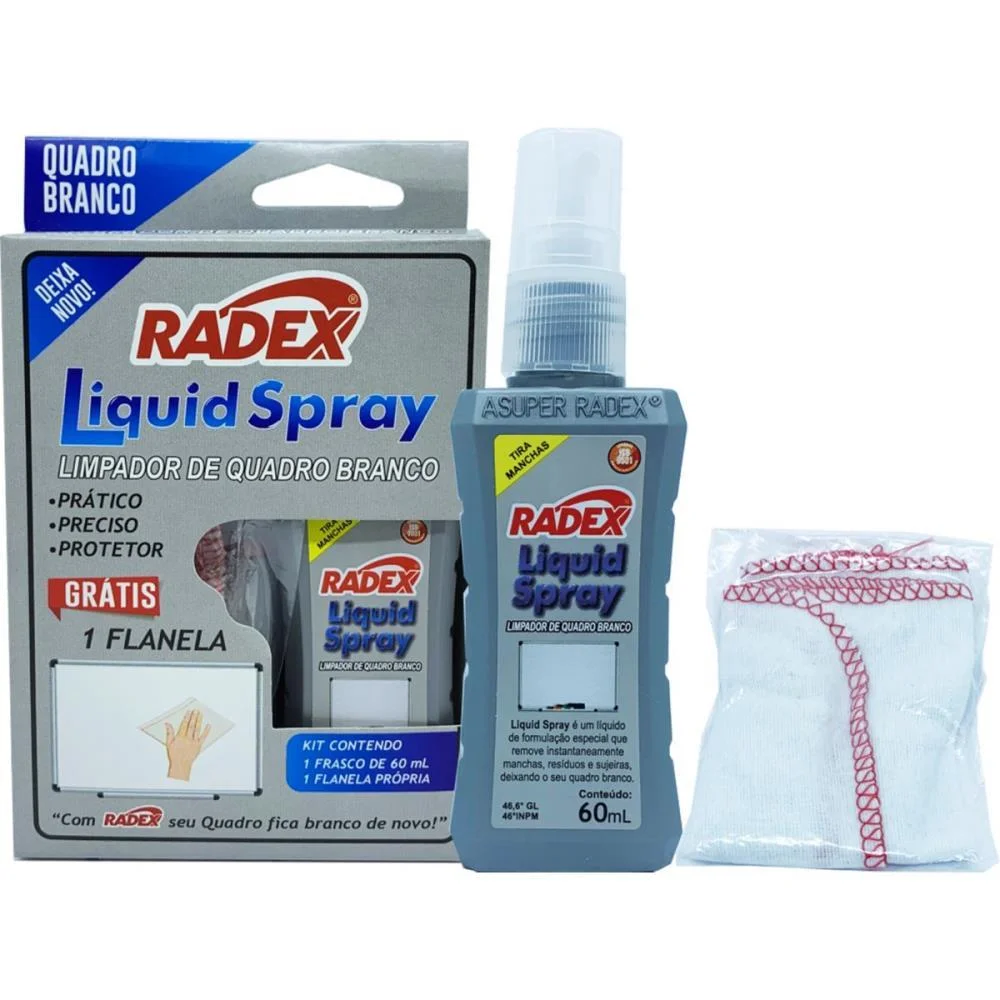 Produto Para Limpeza Quadro Branco 60Ml. Radex - imagem 4