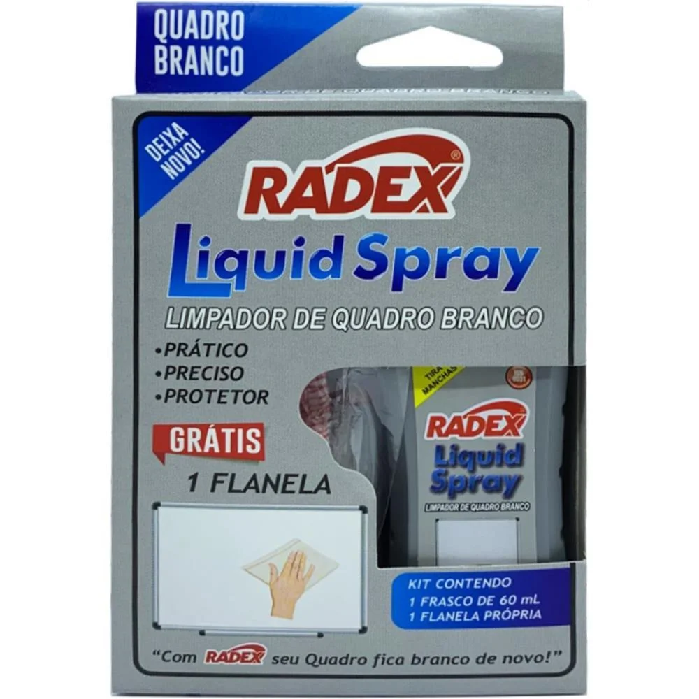 Produto Para Limpeza Quadro Branco 60Ml. Radex - imagem 5
