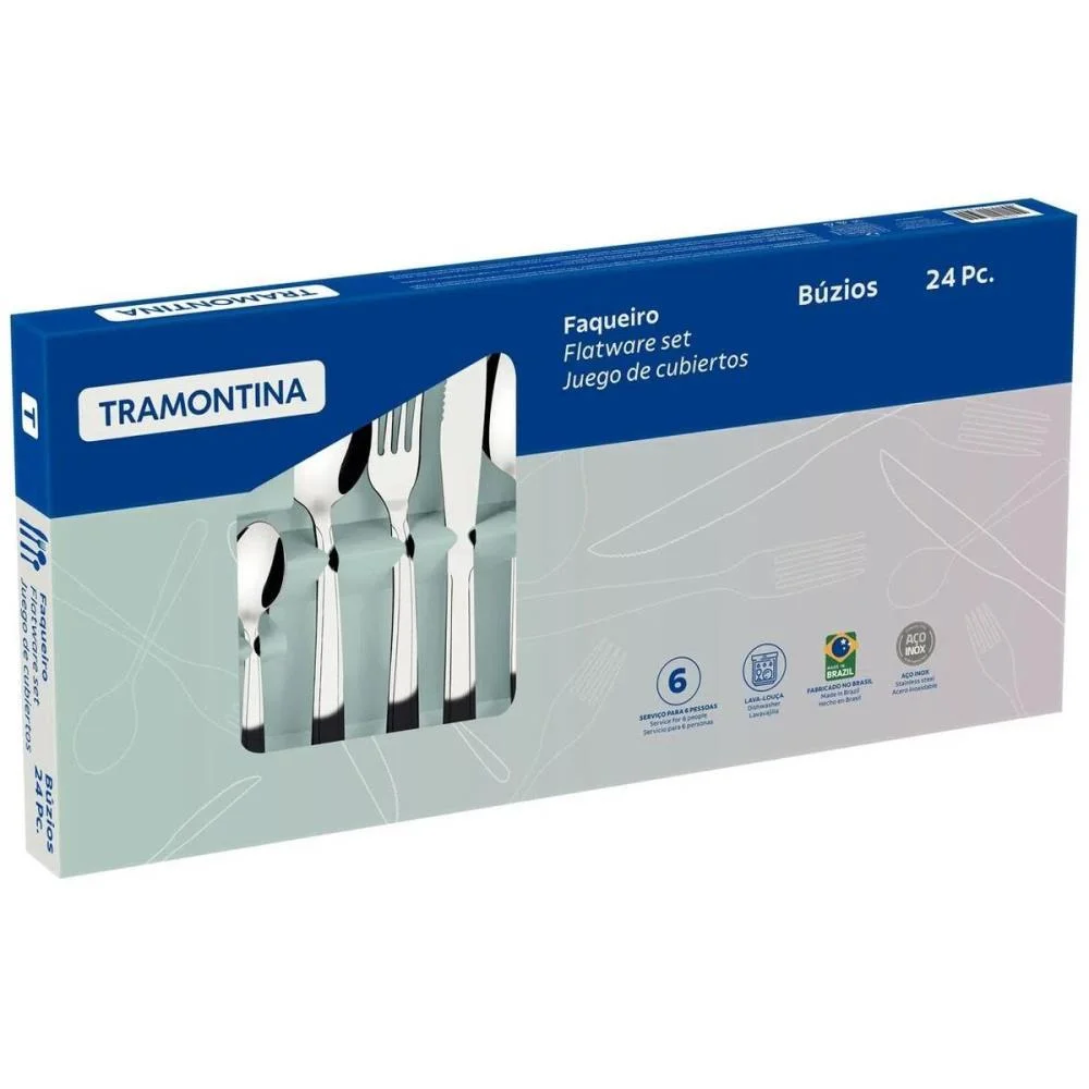 Talher Faqueiro Buzios 24Pc Inox Tramontina - imagem 7