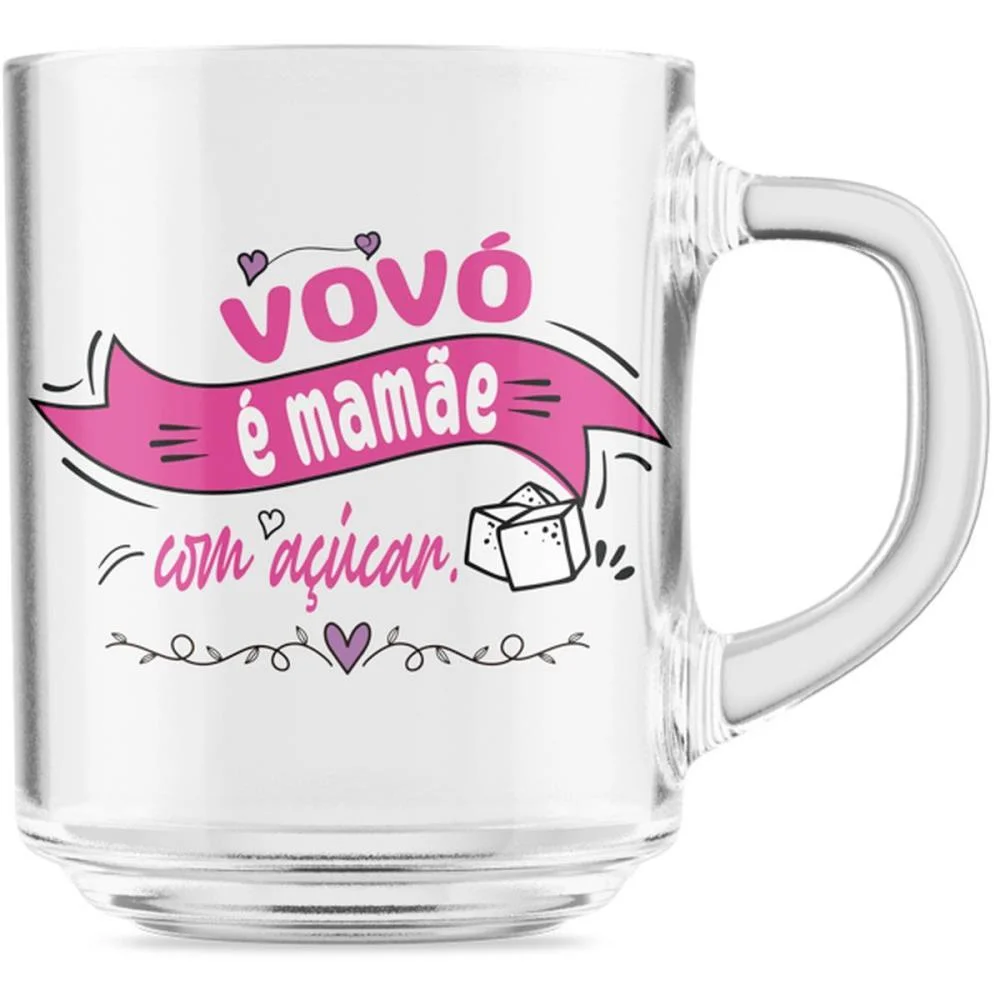 Caneca De Vidro Vovo Mamae 320Ml Western - imagem 2