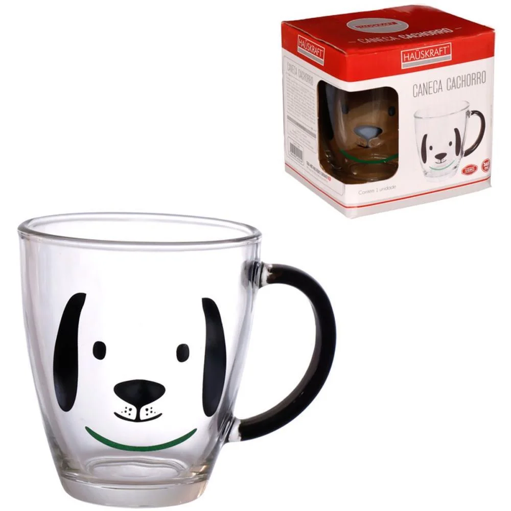Caneca De Vidro Cachorrinho 365Ml Western - imagem 3