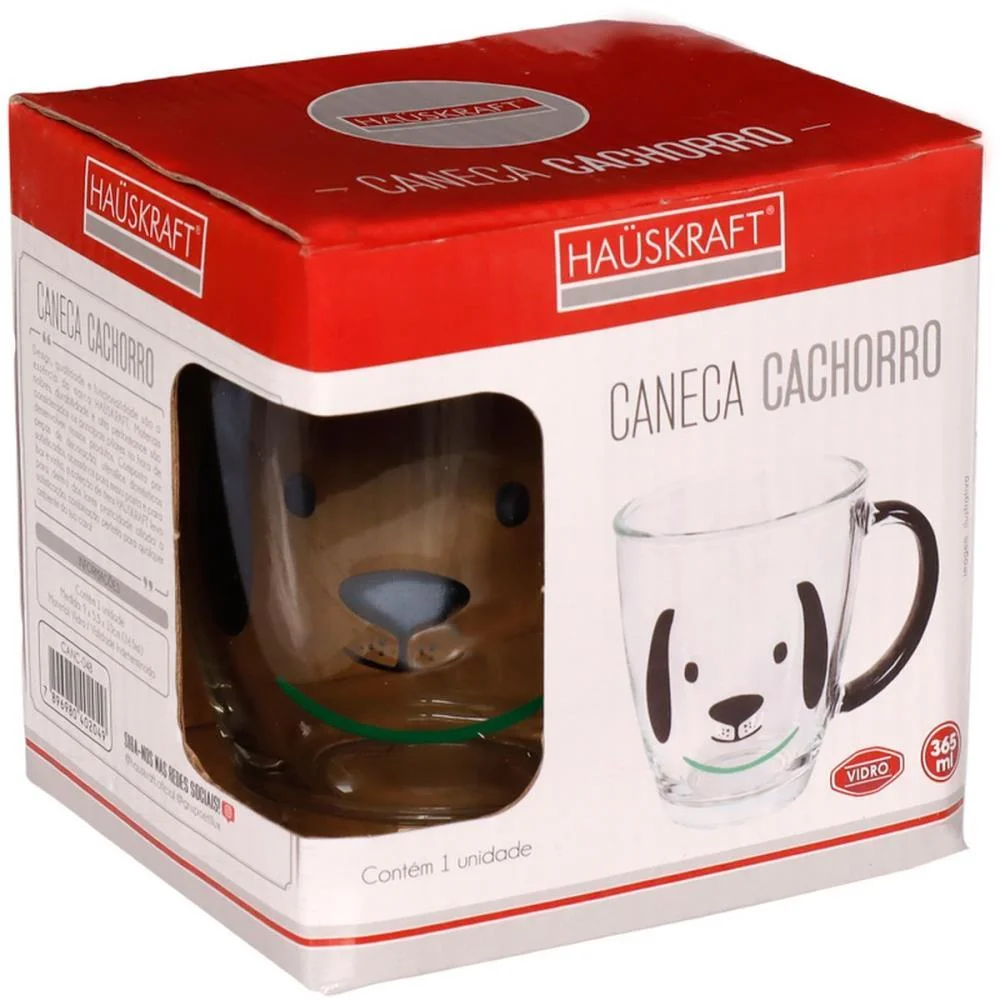 Caneca De Vidro Cachorrinho 365Ml Western - imagem 5