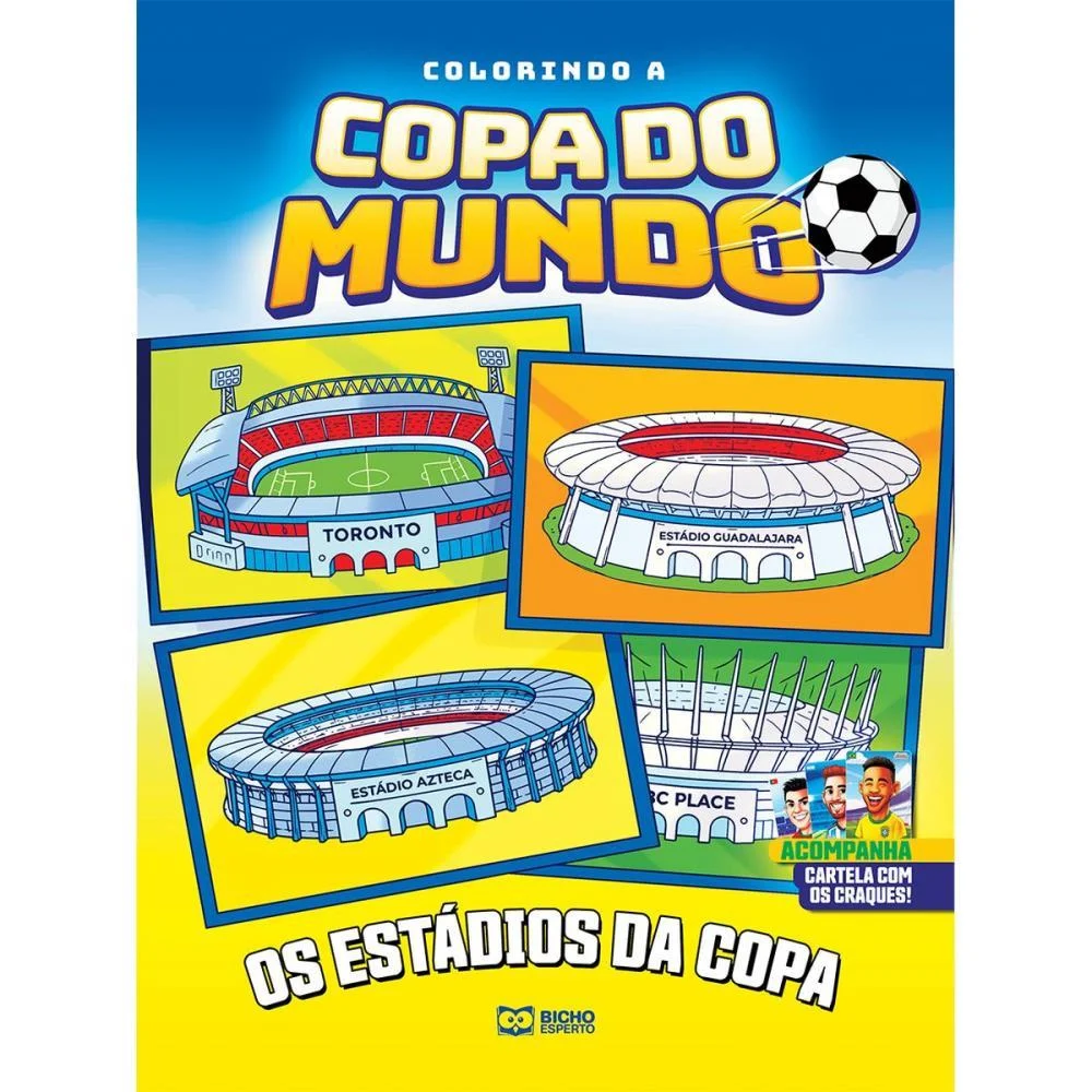 Copa Do Mundo Livro Colorindo A Copa 16Pgs Bicho Esperto (Pct.c/04) - imagem 4