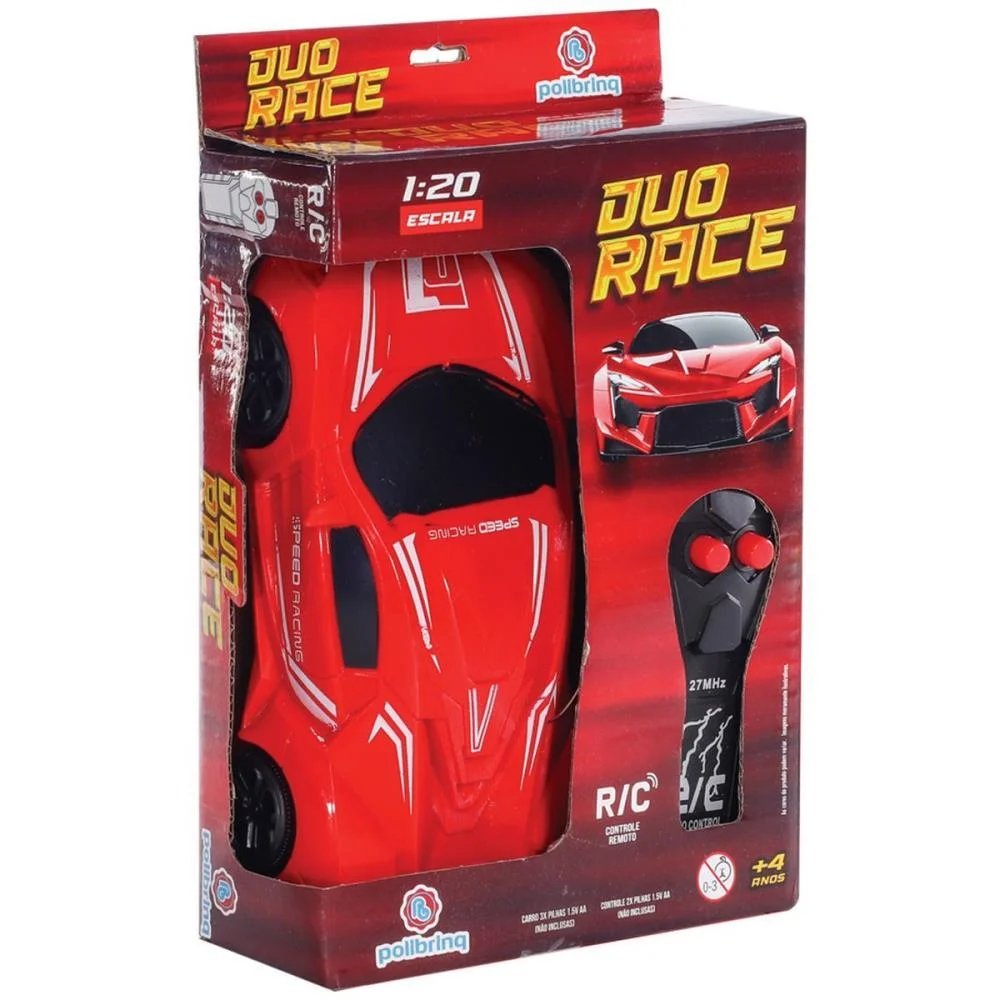 Carrinho Controle Remoto Duo Race 1:20 2Funcoes Polibrinq (Unidade) - imagem 5