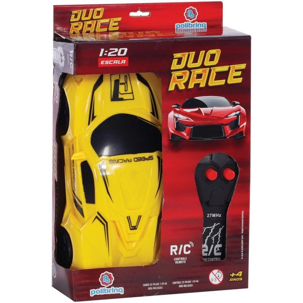 Carrinho Controle Remoto Duo Race 1:20 2Funcoes Polibrinq (Unidade) - imagem 7