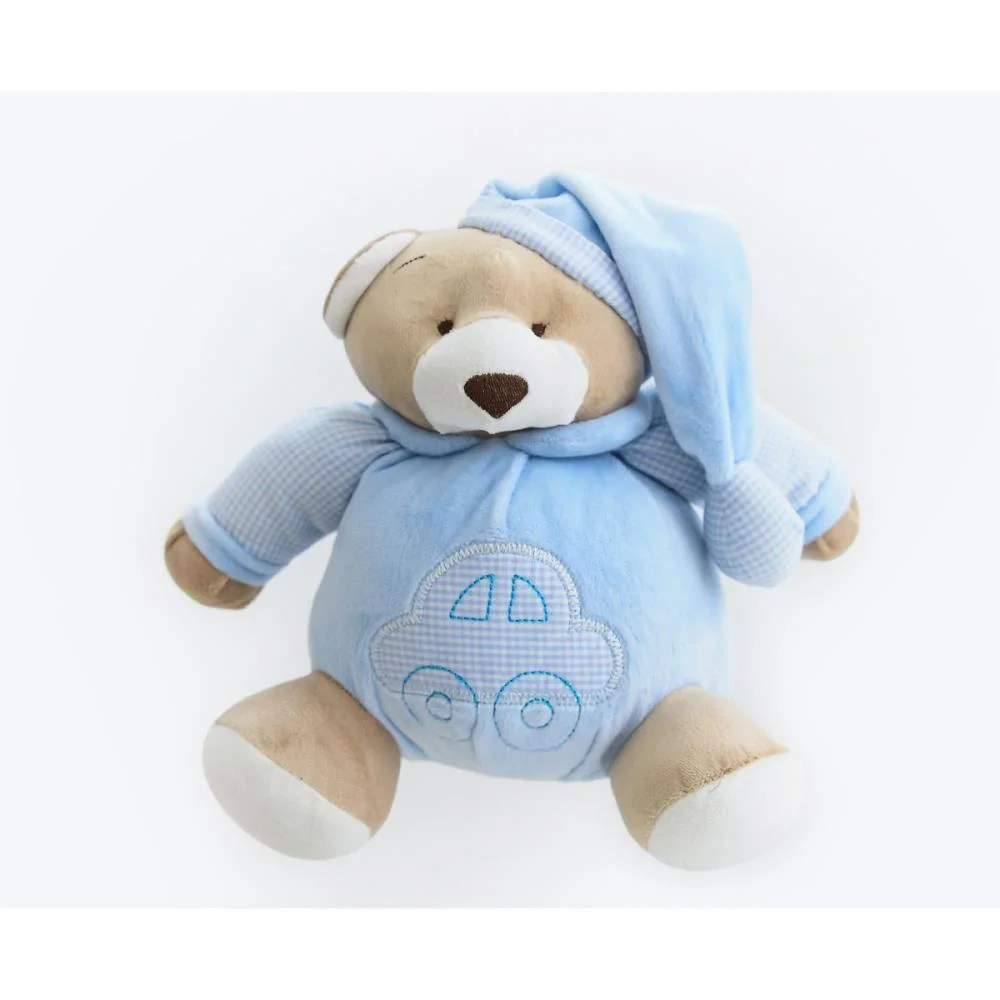 Pelucia Urso Nino Azul Bebe 22Cm Zip (Unidade) - imagem 2