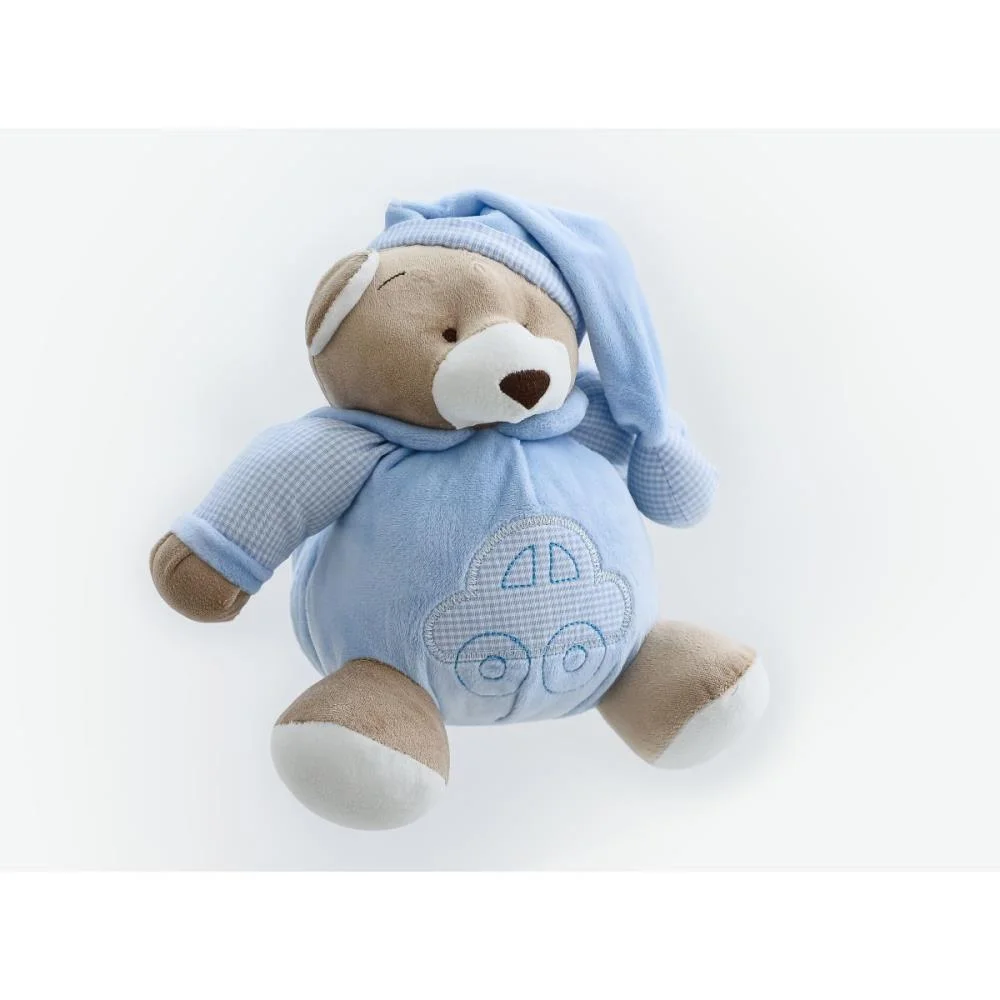 Pelucia Urso Nino Azul Bebe 22Cm Zip (Unidade) - imagem 5