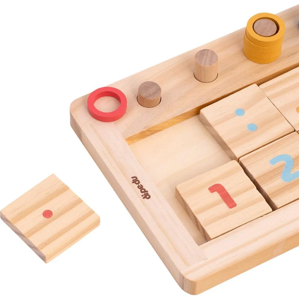 Brinquedo Pedagogico Madeira Dipedu Aprendendo Numeros C/75 Brw (Unidade) - imagem 6