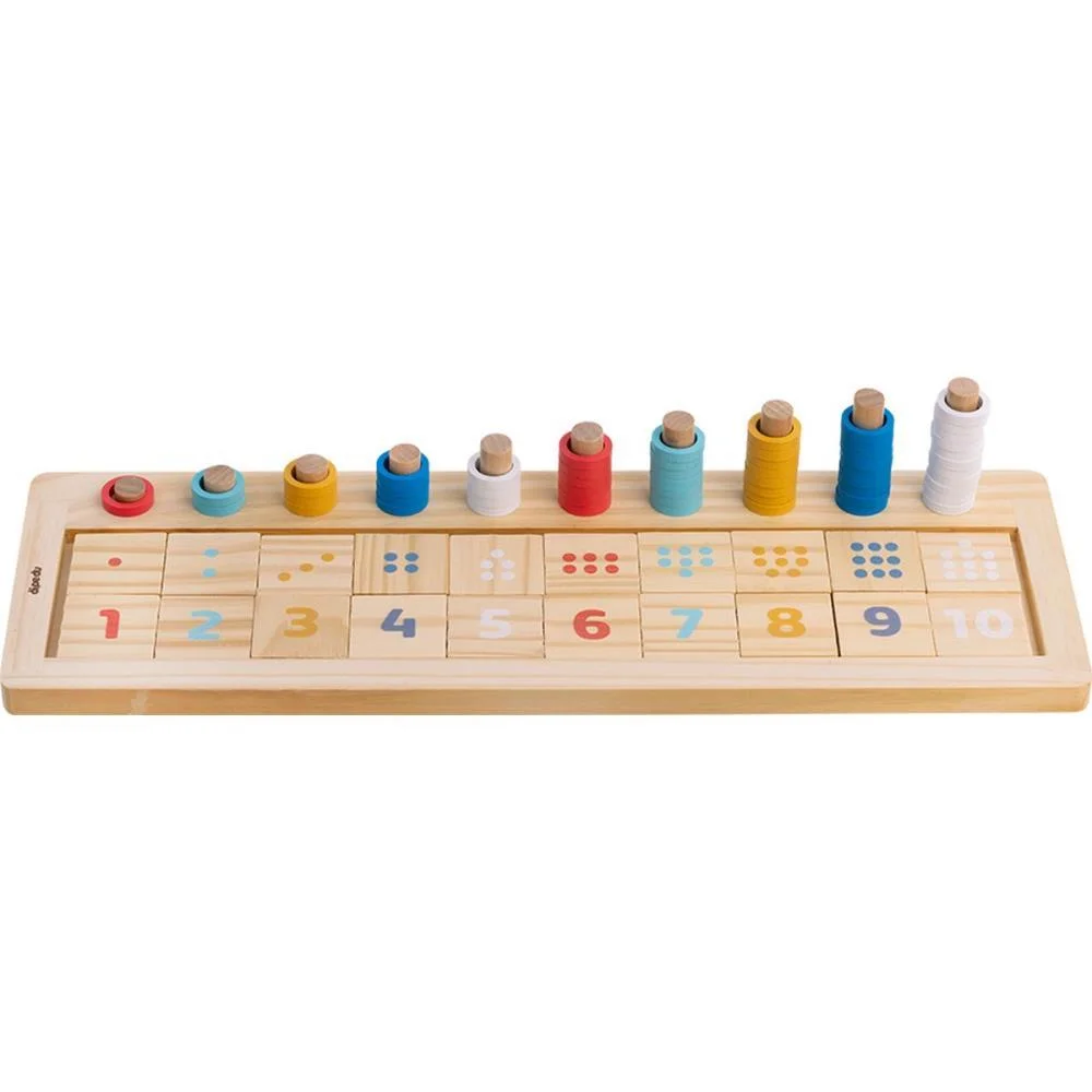 Brinquedo Pedagogico Madeira Dipedu Aprendendo Numeros C/75 Brw (Unidade) - imagem 7