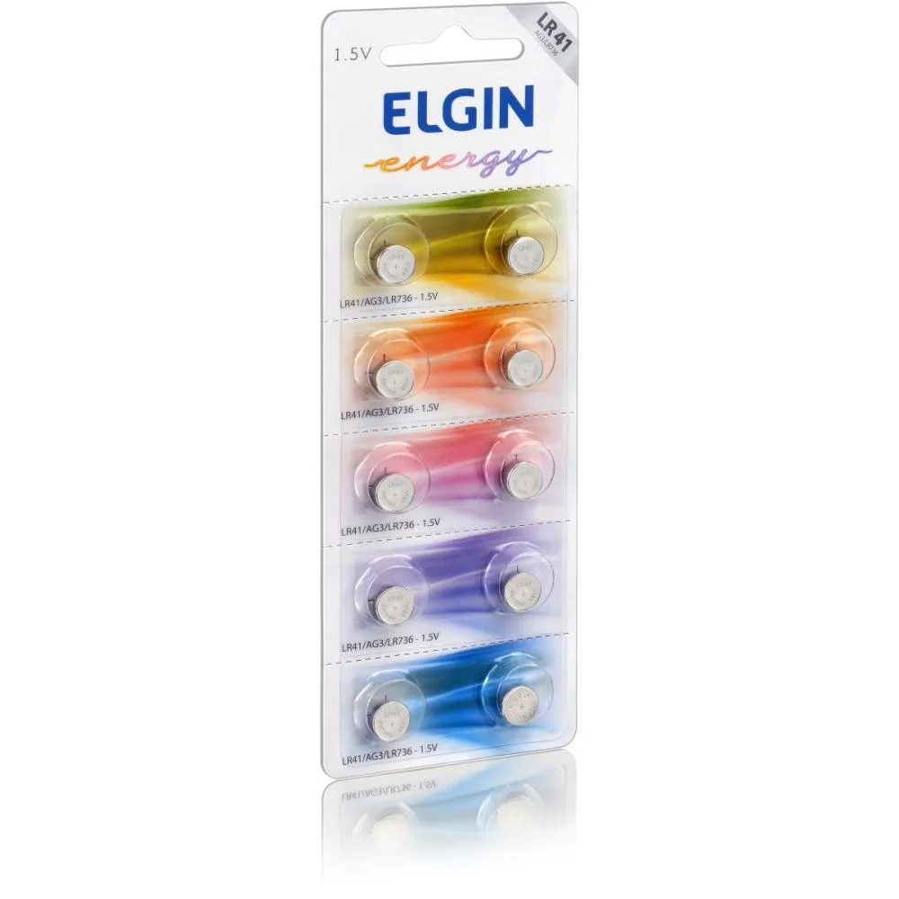Pilha Bateria Botao Lr41 1.5V. Elgin (Ct.c/10) - imagem 2