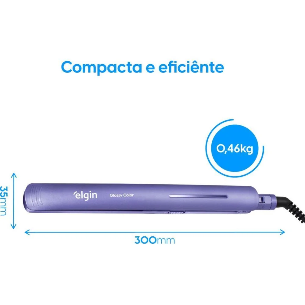 Chapinha Alisadora Glossy Color Bivolt Elgin (Unidade) - imagem 4