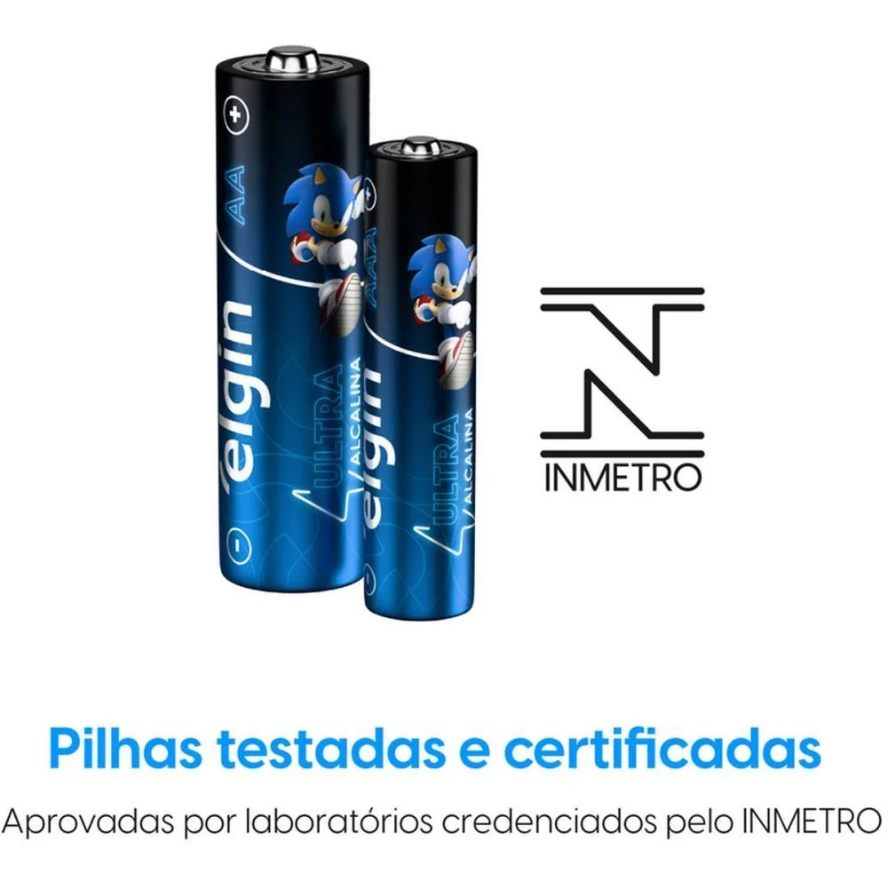 Pilha Alcalina Palito Aaa 10Blisterx2Un Ultra Elgin (Caixa) - imagem 4
