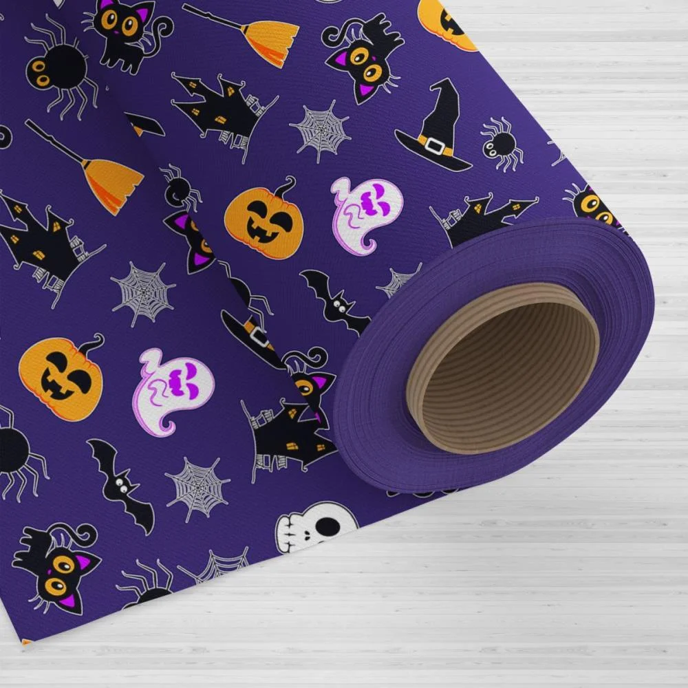 Tnt Estampado 1,40M 40G Halloween Fundo Roxo Mewi (Rl-25Mts) - imagem 4