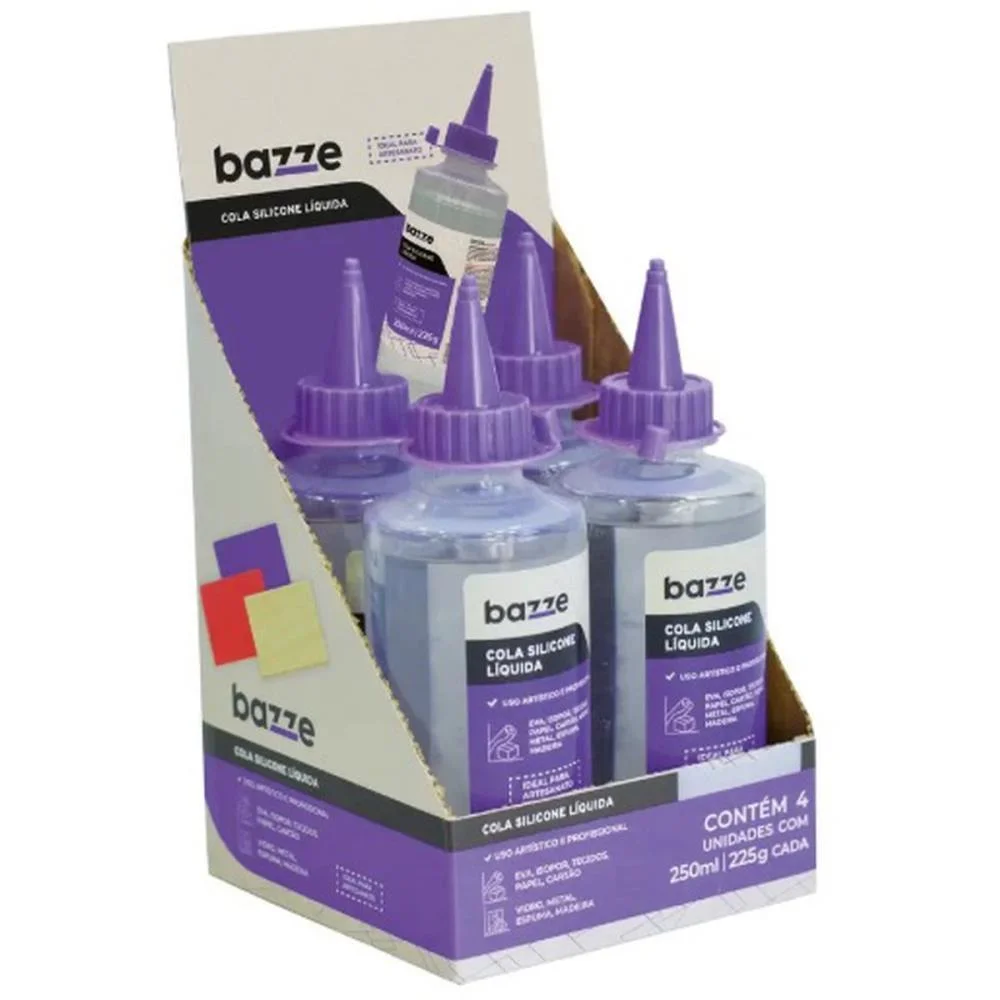 Cola Para Artesanato Bazze Silicone Liquida 250Ml Summit (Dp.c/04) - imagem 3
