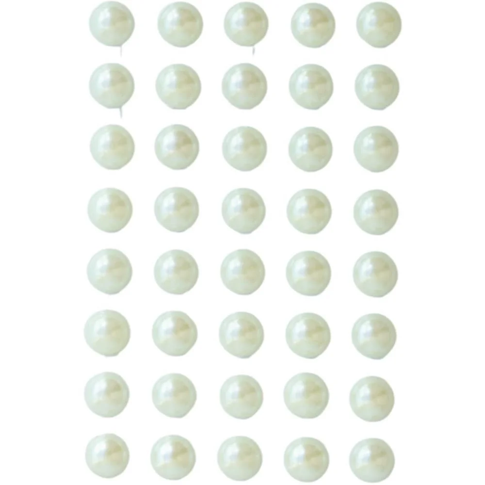 Pedraria 1/2 Perola 8Mm Adesiva Creme Kit (Pct.c/12) - imagem 4