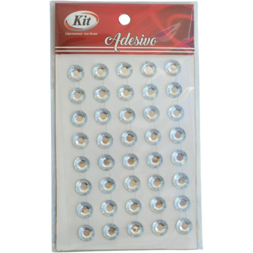 Pedraria Strass 8Mm Adesivo Cristal Kit (Pct.c/20) - imagem 2