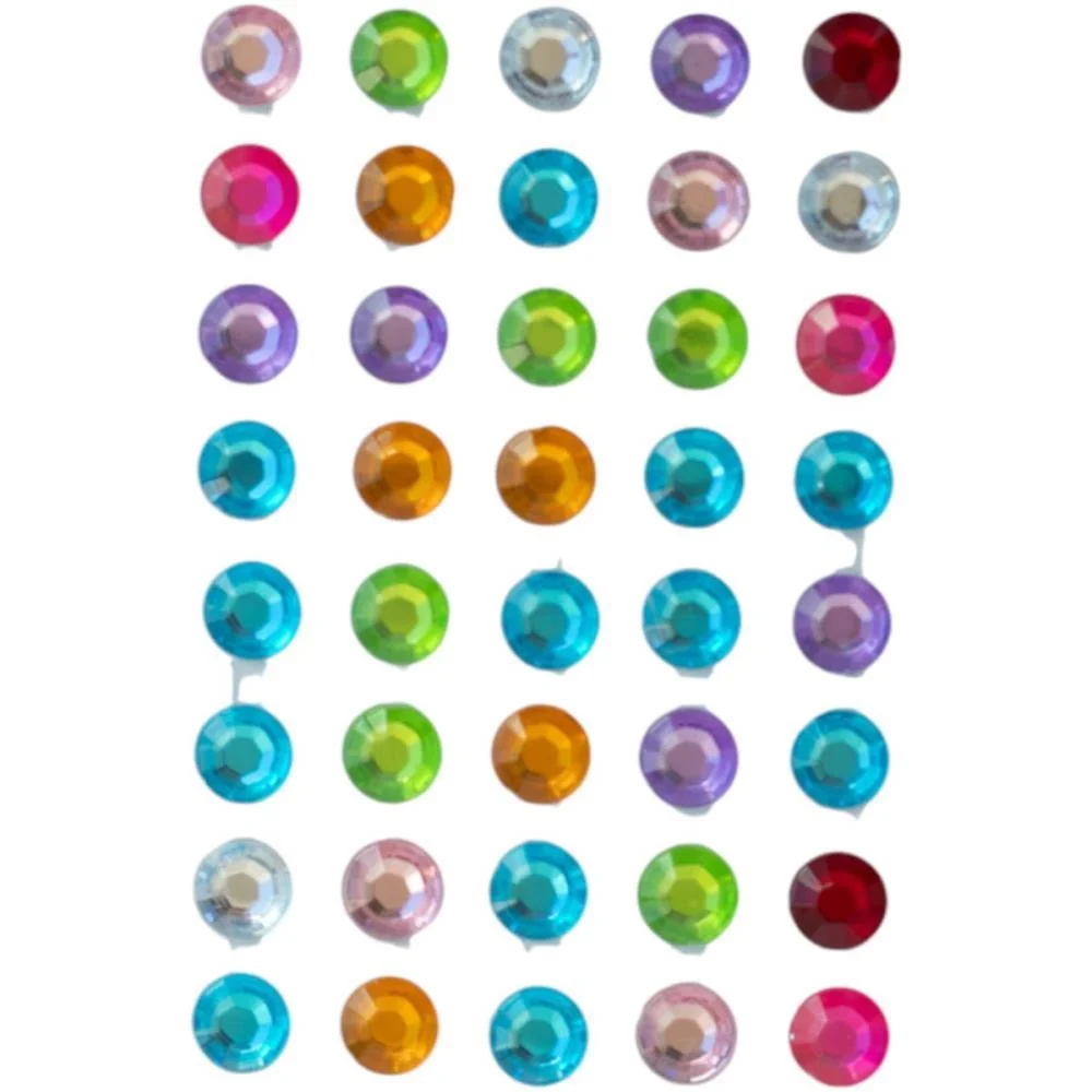 Pedraria Strass 8Mm Adesivo Multicolor Kit (Pct.c/12) - imagem 4