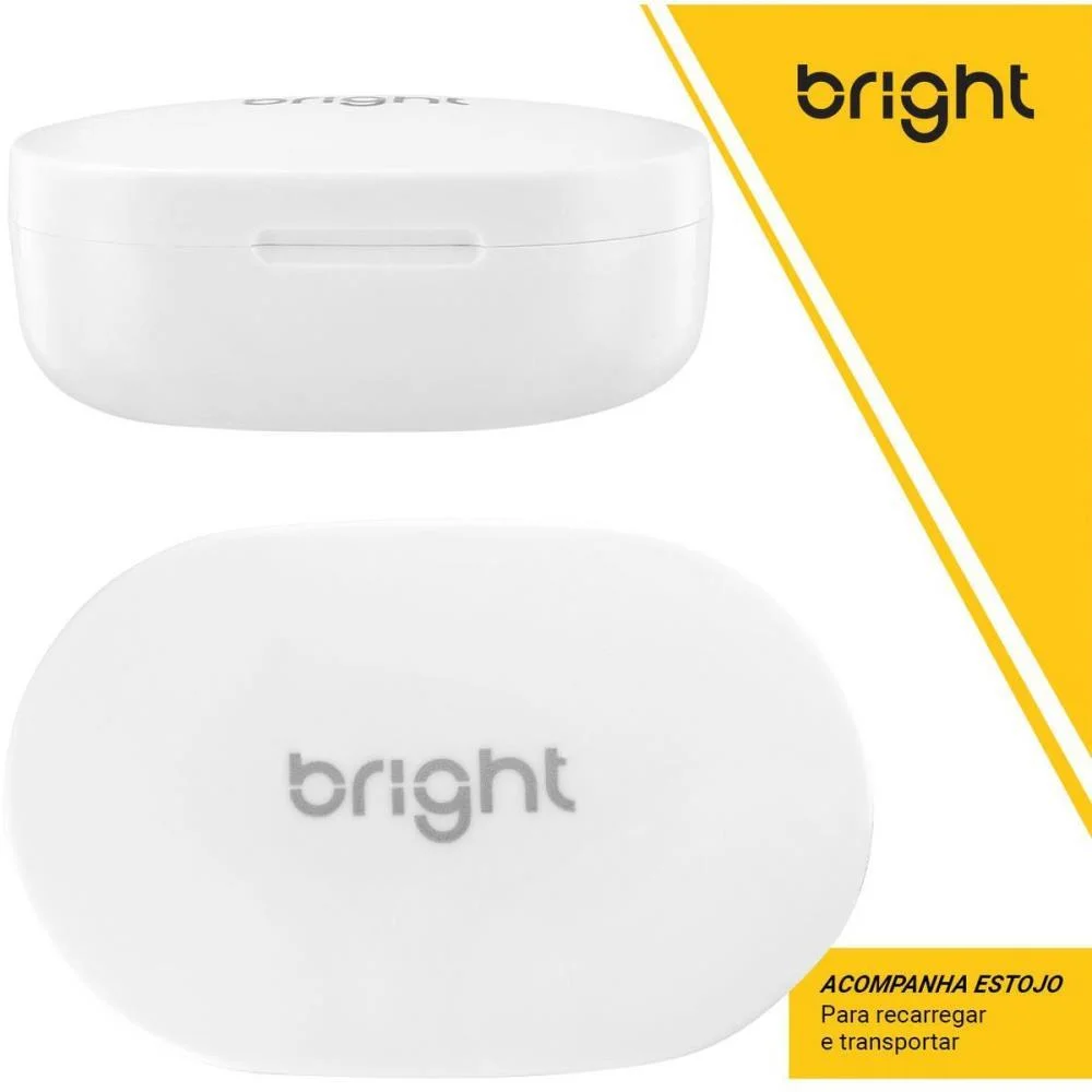 Fone De Ouvido Bluetooth Max Sound Branco Bright (Unidade) - imagem 7