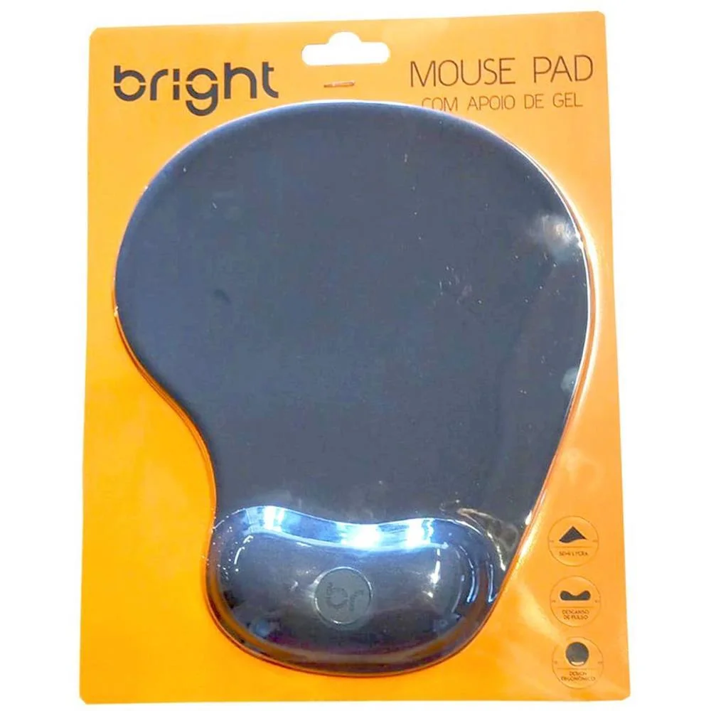 Mouse Pad Gel Azul Com Apoio Bright (Unidade) - imagem 4