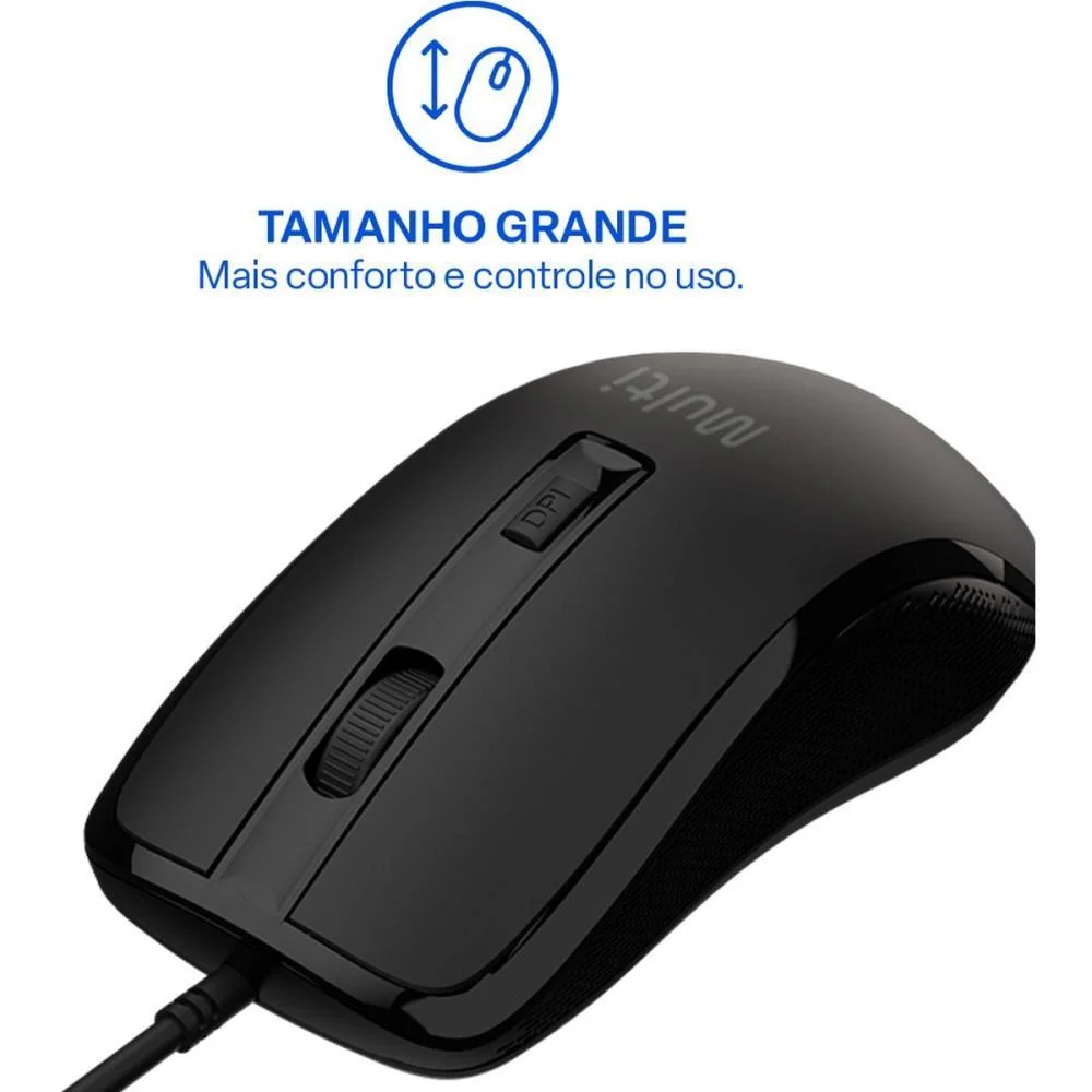 Mouse Optico Usb 2400Dpi 4Otoes Preto Multi (Unidade) - imagem 8