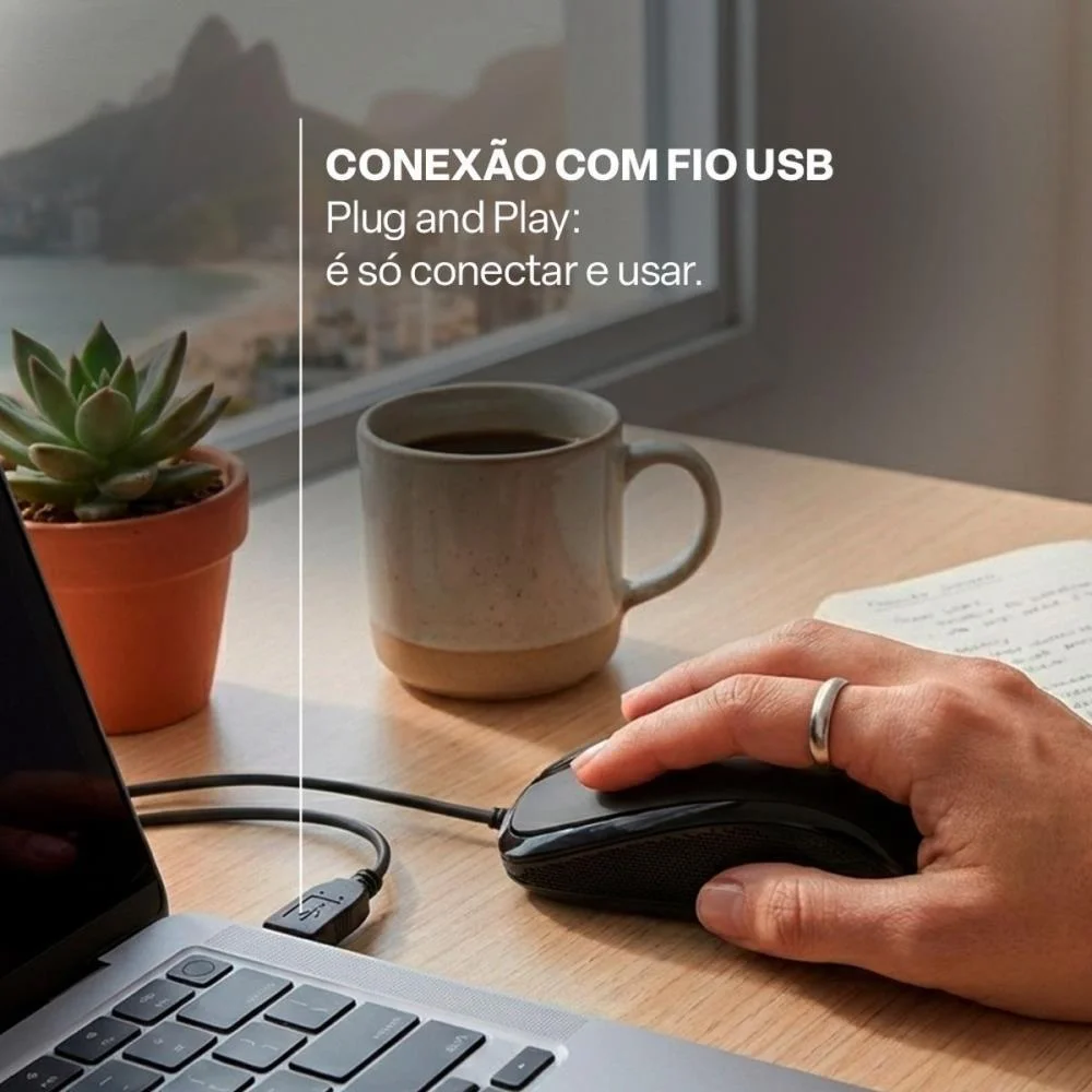 Mouse Optico Usb 2400Dpi 4Otoes Preto Multi (Unidade) - imagem 10