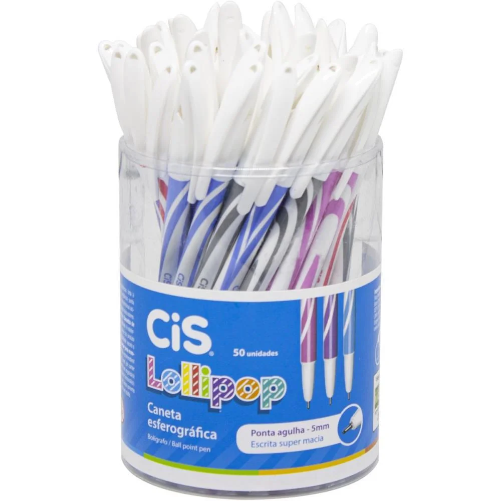 Caneta Esferografica Cis Lollipop 0,5Mm 6Cores Sertic (Pote-50) - imagem 4