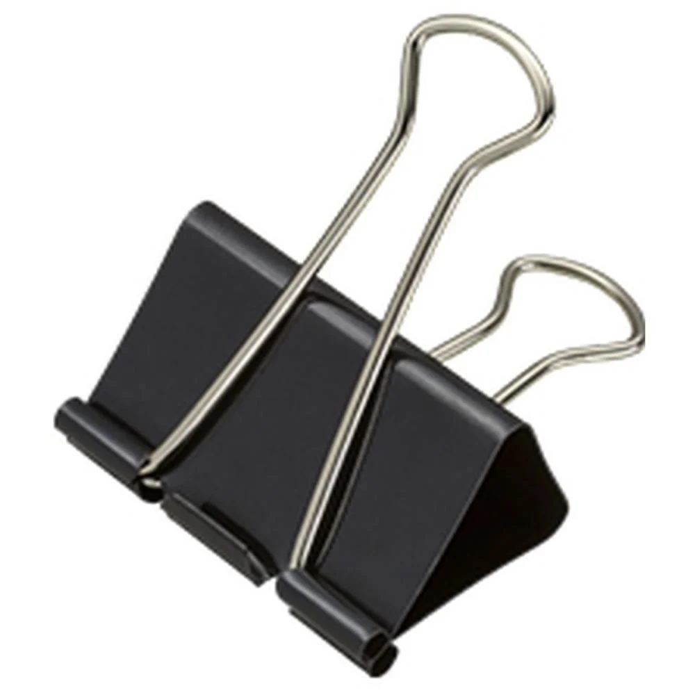 Prendedor De Papel Binder 15Mm Preto Brw (Pote-60) - imagem 4