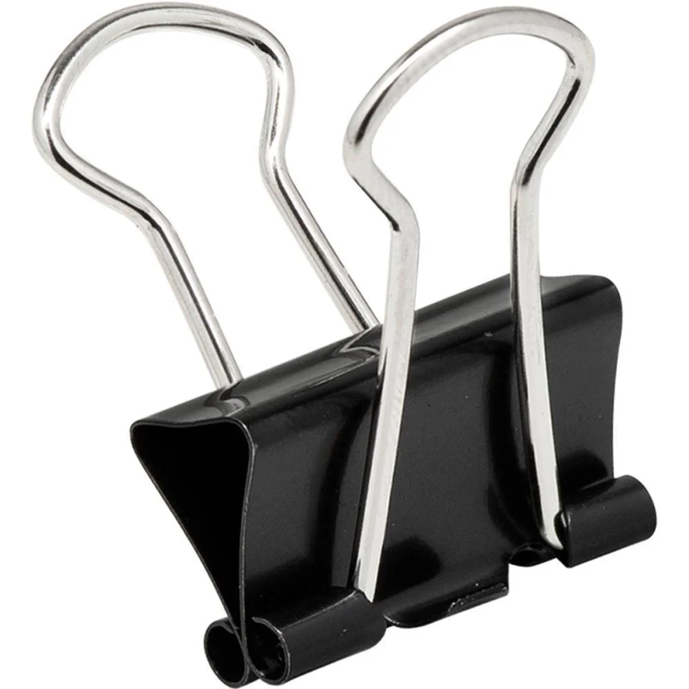 Prendedor De Papel Binder 19Mm Preto Brw (Pote-40) - imagem 4