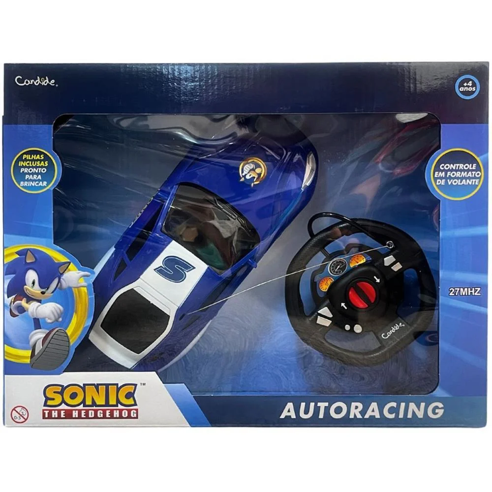 Carrinho Controle Remoto Sonic Auto-Racing 3Func/Pilha Candide - imagem 4