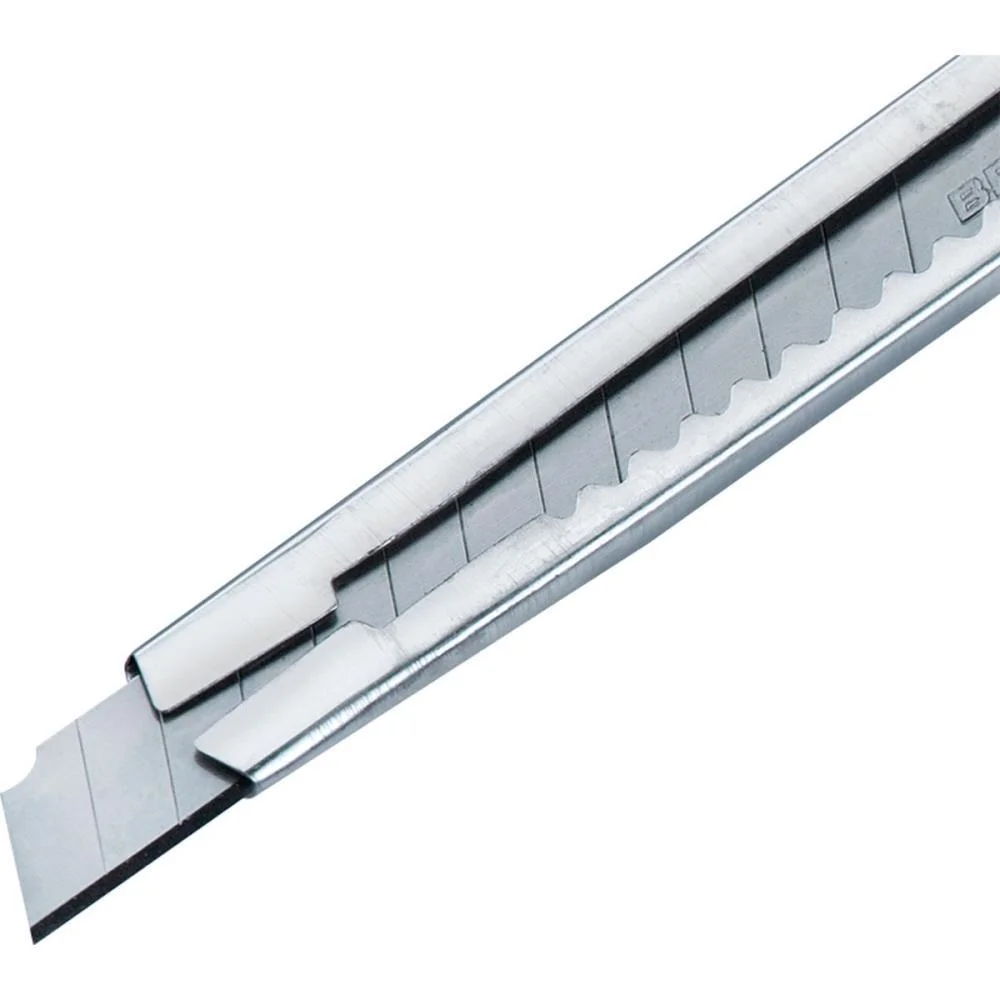 Estilete Estreito 9Mm Metalico Com Clip Brw (Blister) - imagem 5