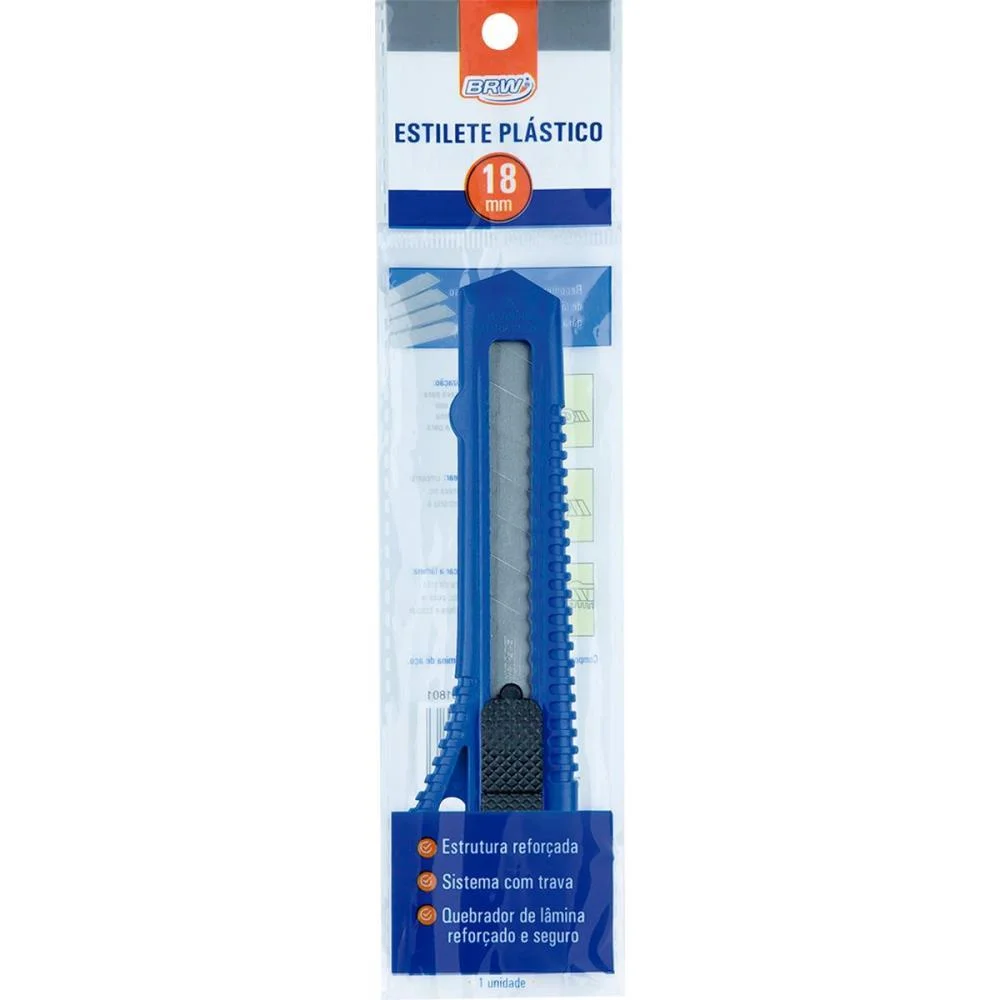 Estilete Largo 18Mm Plastico (S) Brw (Unidade) - imagem 2
