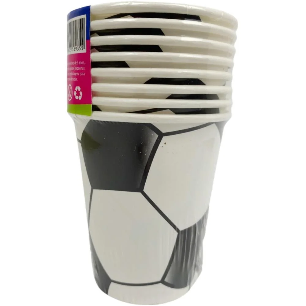Copa Do Mundo Copo De Papel Futebol 240Ml Art Lille (Pct.c/08) - imagem 4