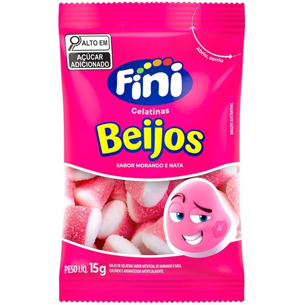 Doce Beijos De Morango 15G. Fini (Dp.c/12) - imagem 4