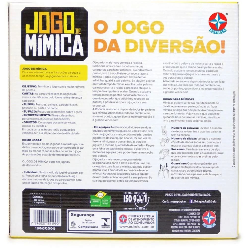 Jogo Diverso Jogo Da Mimica Estrela (Unidade) - imagem 4